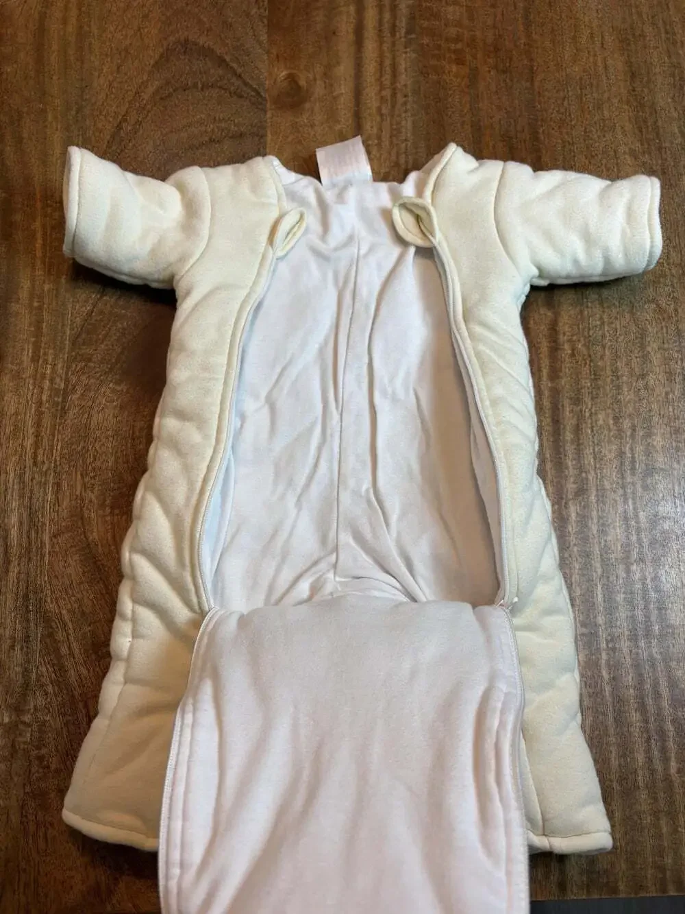 Baby Merlin's Magic Sleepsuit Infant 3-6 Months White Cotton Swaddle Transition